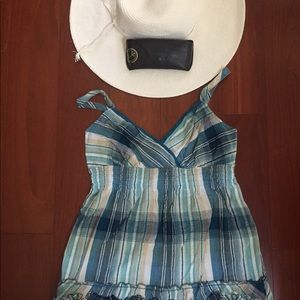 Decree Tank Top - Cute Blue Plaids - Medium